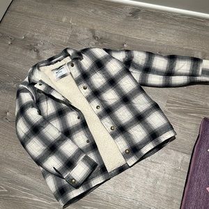 Checkered lined collared flannel Jacket